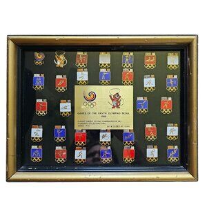 Games Of The XXIVTH Olympiad Seoul 1988 LE Olympic Cloisonne Collector Pins